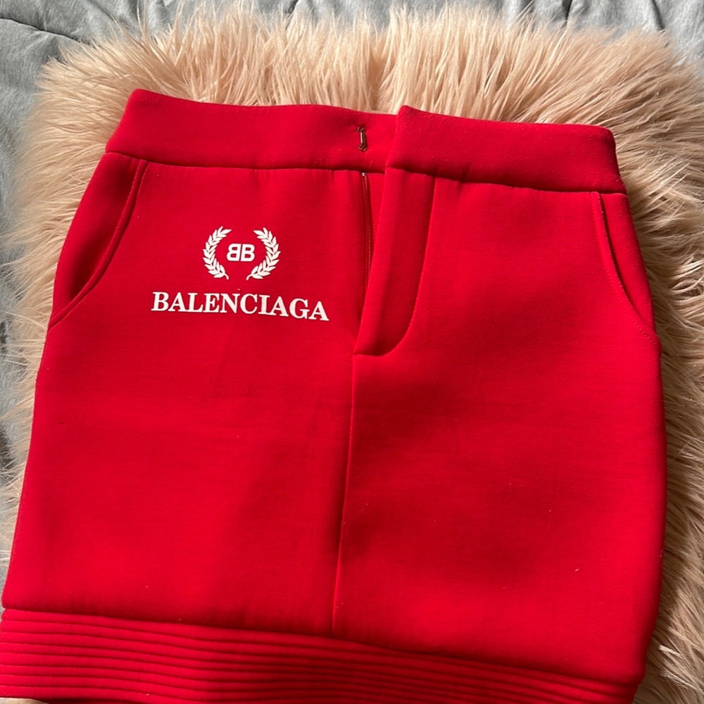 Balenciaga skirt (red)